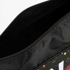 Сумка спортивная «Кеды» на молнии, 2 наружных кармана, цвет чёрный