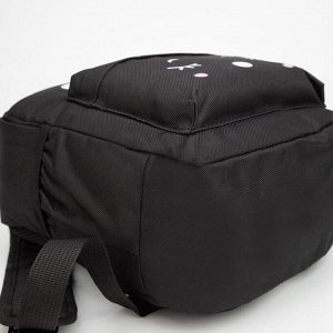 Рюкзак детский, отдел на молнии, наружный карман, 2 боковых кармана, дышащая спинка, цвет чёрный, «Зайка»