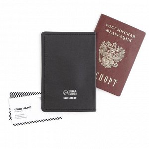 Обложка для паспорта «Чёрная классика», искусственная кожа