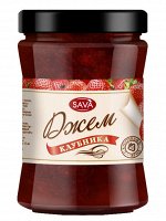 Джем Сава 300 гр 1/8 Клубника с кусочками с/б твист