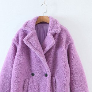 Пальто женское, цвет: сиреневый
