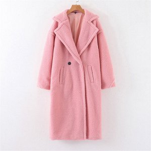 Пальто женское, цвет: розовый