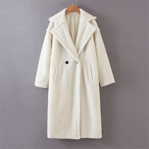 Пальто женское, цвет: белый