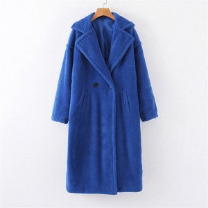 Пальто женское, цвет: синий