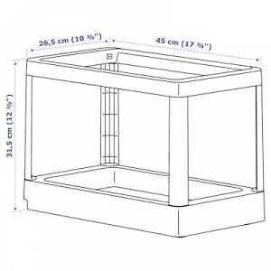 HÅLLBAR ХОЛЛБАР Выдвижная рама для контейнера, светло-серый