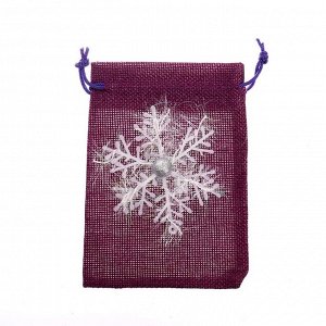 Мешок для подарков «Снежинка», размер: 10 ? 14 см, цвета МИКС