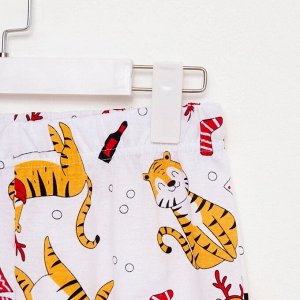 Пижама, женская, новогодняя, (футболка, и, брюки), KAFTAN, "Тигры".