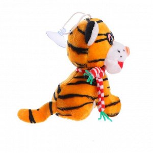 Мягкая игрушка «Тигрёнок в шарфе» на присоске, цвет МИКС