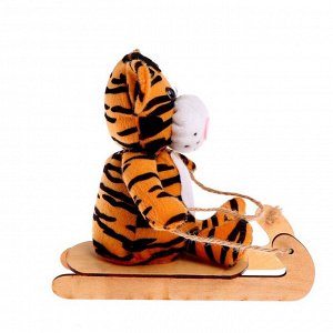 Мягкая игрушка «Тигр на санках»