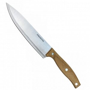 Нож-шеф 32 см, нерж. сталь, деревянная ручка, без упаковки