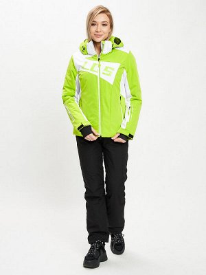 Горнолыжная куртка женская зеленого цвета 77030Z