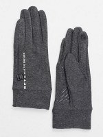 Спортивные перчатки демисезонные женские серого цвета 644Sr