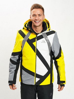 Горнолыжная куртка мужская желтого цвета 77015J