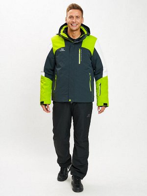 Горнолыжная куртка мужская зеленого цвета 77018Z