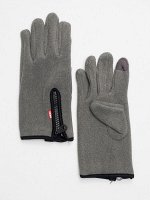 Перчатки женские на флисе серого цвета 612Sr