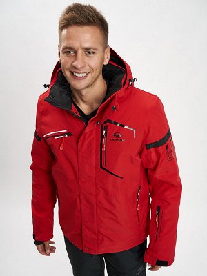Горнолыжная куртка мужская красного цвета 77014Kr