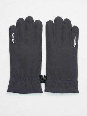Классические перчатки зимние мужские серого цвета 601Sr