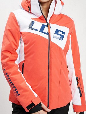 Горнолыжная куртка женская оранжевого цвета 77030O