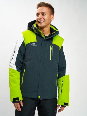 Горнолыжная куртка мужская зеленого цвета 77018Z