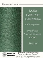 Пряжа для вязания Lanecardate, 100 гр., Светло-зеленое стекло