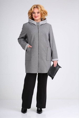 Пальто / Viola Style 6043 серый_меланж