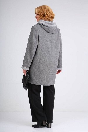 Пальто / Viola Style 6043 серый_меланж