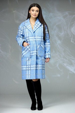 Пальто / Angelina & Сompany 603 голубая_клетка
