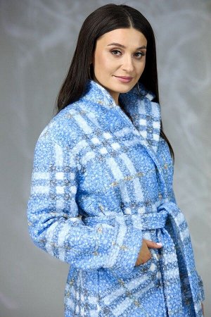 Пальто / Angelina & Сompany 603 голубая_клетка