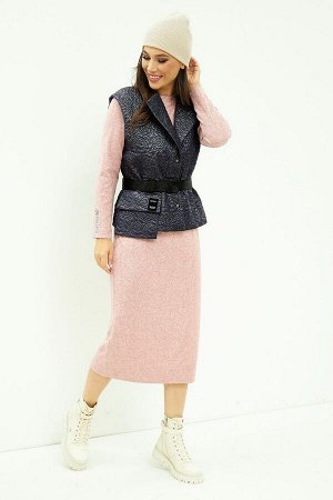 Платье, Жилет / Магия моды 2012 розовый+сине-серый