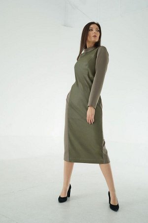 Платье, Ремень / MALI 421-104 олива(_хаки)