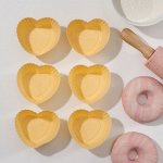 Миниформы силиконовые &quot;Сердечки&quot; мини 6шт 6х2,5см, цвет МИКС
