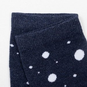 Носки женские, цвет тёмно-синий меланж, размер 23