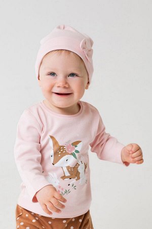 Шапка(Осень-Зима)+baby (бежево-розовый(олененок))