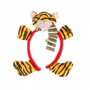 Карнавальный ободок «Тигр» с лапками, цвета МИКС