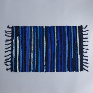 Коврик Доляна «Половичок», 47x76 см, цвет синий