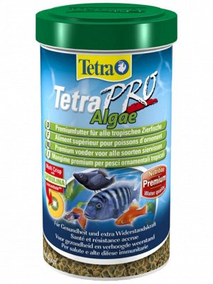 TetraPro Algae Crisps раст.корм для всех видов рыб в чипсах 500 мл