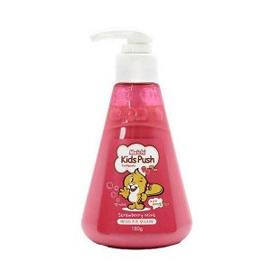 Детская зубная паста с экстрактом клубники Tooth Paste Kids Push Srtrawberry Mint