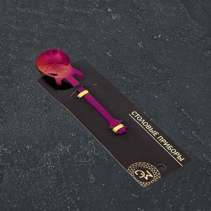 Ложка десертная Magistro «Гитара», 12 см, цвет фиолетовый