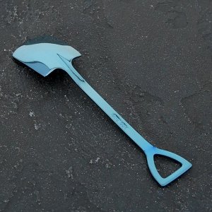 Ложка десертная Magistro «Лопата», 15,5 см, форма прямоугольная, цвет синий