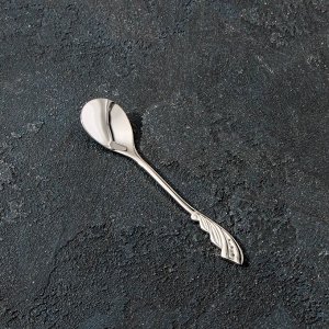 Ложка десертная Magistro «Перо», 12,5*2,5 см, цвет серебро