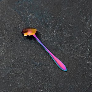 Ложка десертная Magistro «Ромашка», 12,5 см, цвет хамелеон