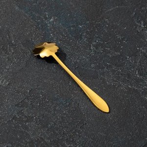 Ложка десертная Magistro «Цветок», 12,5 см, цвет золото