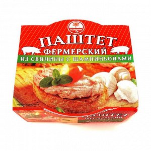 Паштет Фермерский из свинины с шампиньонами, Hungrow, 90г