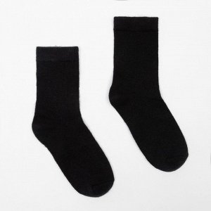 Носки женские с пухом, цвет чёрный, р-р 23-25 (р-р обуви 36-40)