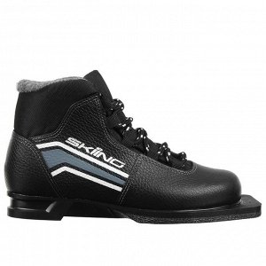 Ботинки лыжные ТRЕК Skiing NN75 НК, цвет чёрный, лого серый, размер 34