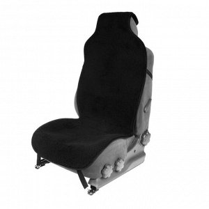 СИМА-ЛЕНД Накидка на сиденье, натуральная шерсть, 145х55 см, черная