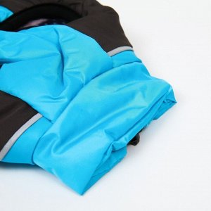 Куртка со светоотражающими полосами, размер10 (ДС 25 ОГ 34 ОШ 24), сине-голубая