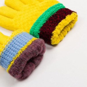 Перчатки детские MINAKU цветные, цв. жёлтый, 15 р-р (15 см)