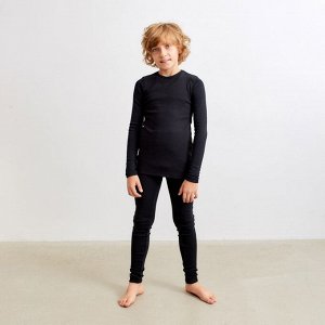 Термобельё для мальчика (лонгслив,леггинсы) цвет чёрный, рост 146 см