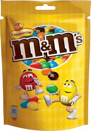 Драже M&M's с арахисом и молочным шоколадом, 130 г